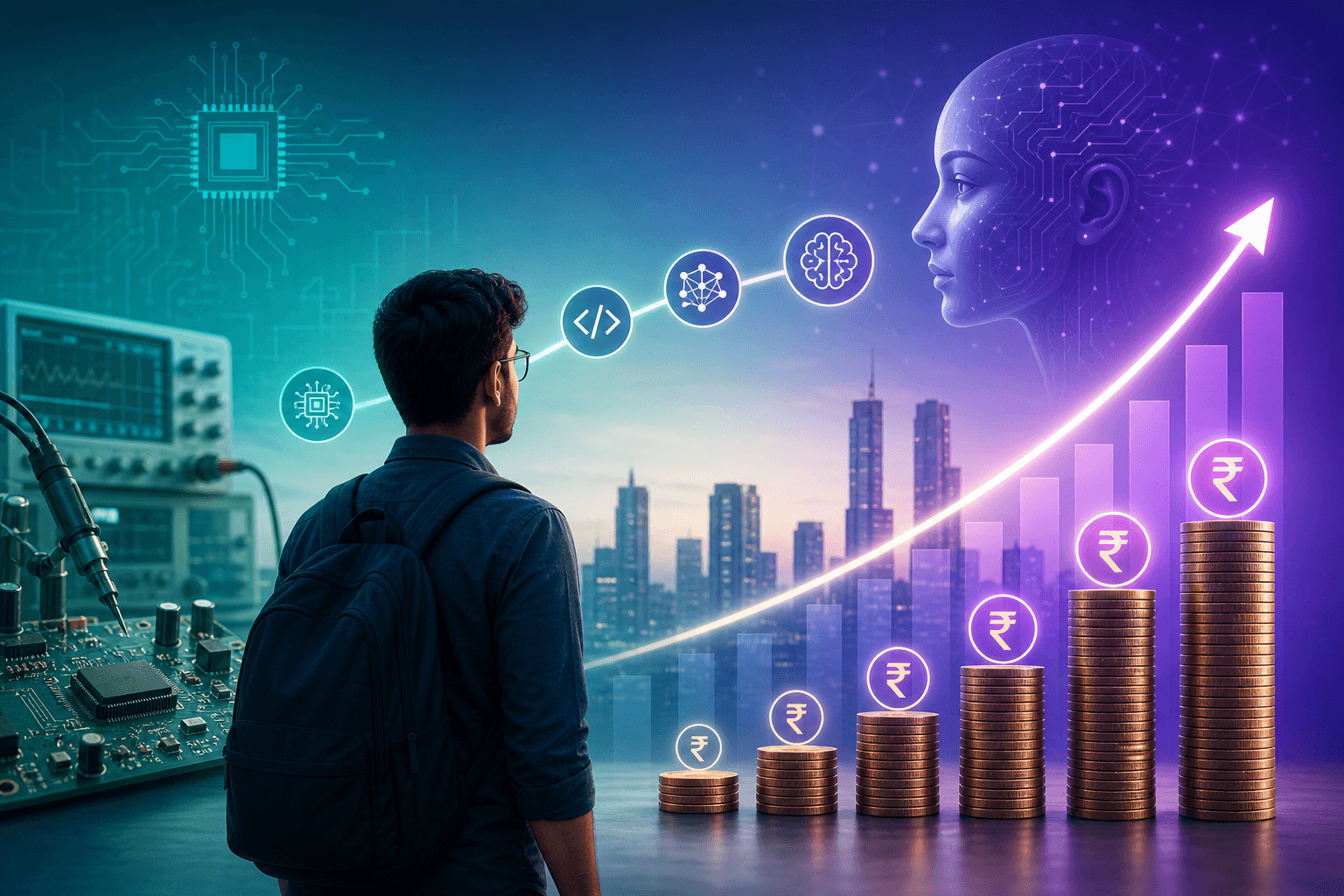 AI engineer salary India 2026 real journey from core electronics to GenAI engineer cover